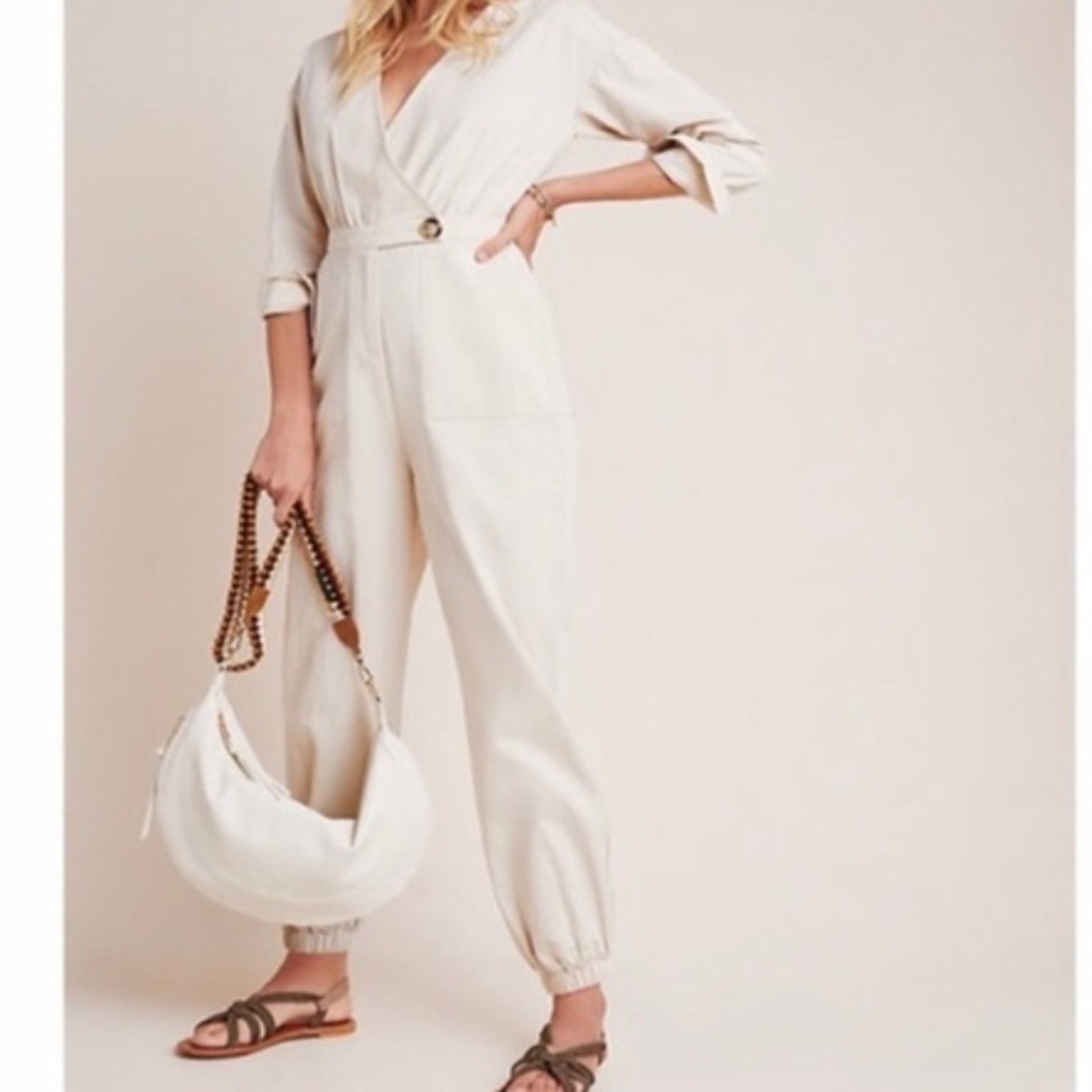 En Saison Cream Jumpsuit Elegant and Versatile